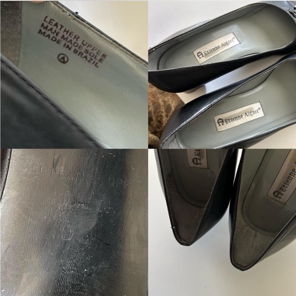 Vintage Etienne Aigner Kidman Leather block Heel Pumps size 8M. - Picture 7 of 8